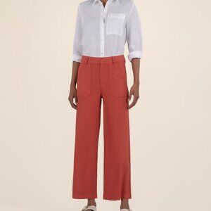 Kut from the Kloth Topaz Linen Wide Leg Size 1414 / Clay